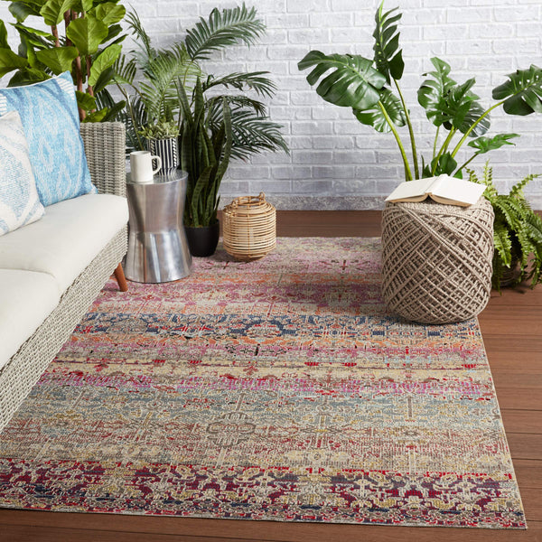Jaipur Living Jaipur Living Bodega Trellis Runner Rug Indoor Outdoor Polypropylene Bohemian Pink RUG149151