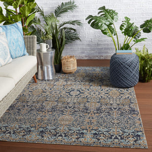 Jaipur Living Jaipur Living Bodega Polypropylene Trellis Rug Distressed Turkish Brocade Indoor Outdoor RUG149215