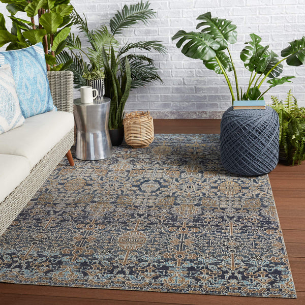 Jaipur Living Jaipur Living Bodega Polypropylene Trellis Rug Distressed Turkish Brocade Indoor Outdoor RUG149215
