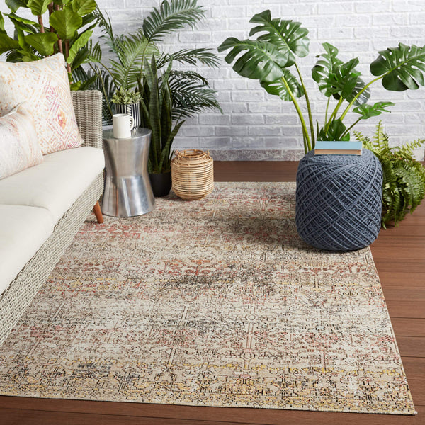 Jaipur Living Jaipur Living Bodega Polypropylene Trellis Rug Distressed Global Brocade Pattern RUG149132