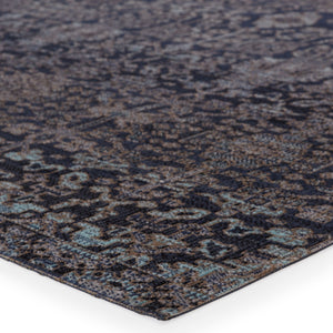 Jaipur Living Jaipur Living Polaris Trellis Runner Rug Polypropylene Indoor Outdoor Navy Taupe RUG149127