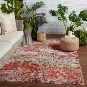 Jaipur Living Jaipur Living Fayette Turkish Medallion Polypropylene Runner Rug for Halls and Patios Red 2'6"X8' RUG149109