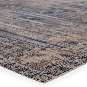 Jaipur Living Jaipur Living Cicero Polypropylene Tribal Medallion Indoor Outdoor Rug Taupe Blue RUG149082