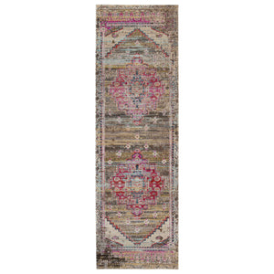 Jaipur Living Jaipur Living Tribal Medallion Polypropylene Indoor Outdoor Runner Rug Distressed Finish RUG149073