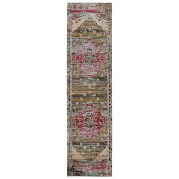 Jaipur Living Jaipur Living Cicero Tribal Medallion Polypropylene Runner Rug for Patio or Hallway RUG149074