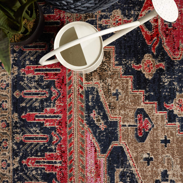 Jaipur Living Jaipur Living Cicero Distressed Turkish Medallion Round Polypropylene Indoor Outdoor Rug RUG149198