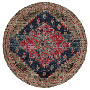 Jaipur Living Jaipur Living Cicero Tribal Medallion Polypropylene Round Rug for Patio or Dining RUG149197