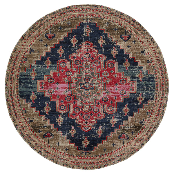 Jaipur Living Jaipur Living Cicero Tribal Medallion Polypropylene Round Rug for Patio or Dining RUG149197