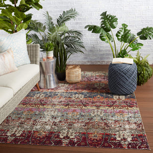 Jaipur Living Jaipur Living Trellis Damask Polypropylene Runner Rug Vintage Distressed Indoor Outdoor RUG149055