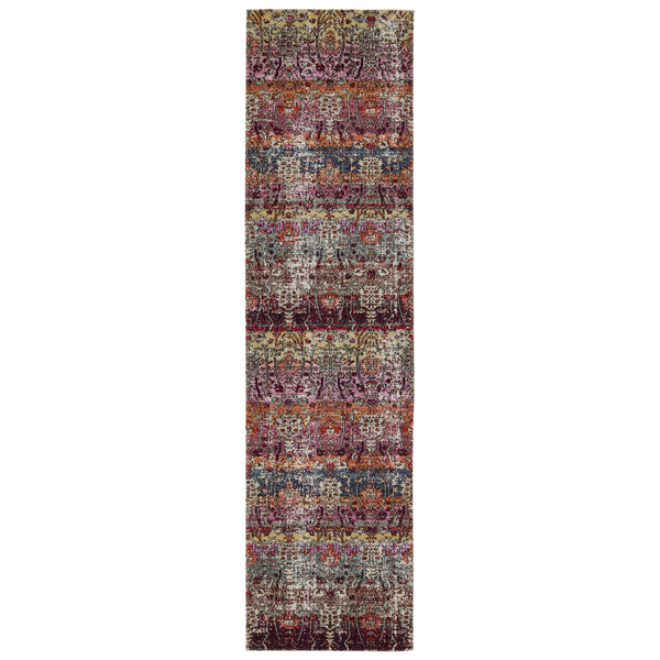 Jaipur Living Jaipur Living Trellis Damask Runner Rug Indoor Outdoor Polypropylene Vintage Distressed RUG149056