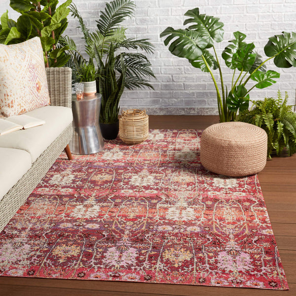 Jaipur Living Jaipur Living Genesee Distressed Damask Polypropylene Rug for Indoor Outdoor Spaces RUG149042