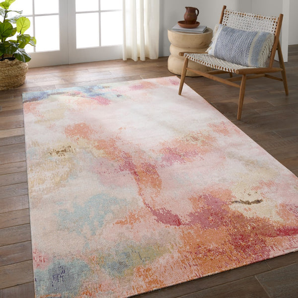 Jaipur Living Polaris Meuse Modern Machine Made Outdoor Rug Pink 9'10"x14'