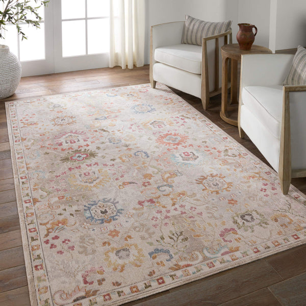 Jaipur Living Jaipur Living Hesperia Oushak Runner Rug Polypropylene Distressed Floral Indoor Outdoor 7'6"X9'6" RUG156870