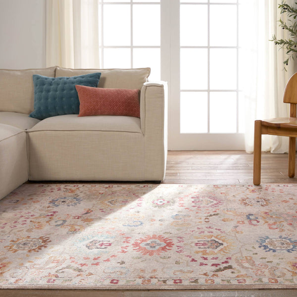 Jaipur Living Jaipur Living Hesperia Oushak Runner Rug Polypropylene Distressed Floral Indoor Outdoor 7'6"X9'6" RUG156870