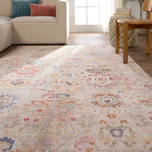 Jaipur Living Jaipur Living Hesperia Oushak Runner Rug Polypropylene Distressed Floral Indoor Outdoor 7'6"X9'6" RUG156870