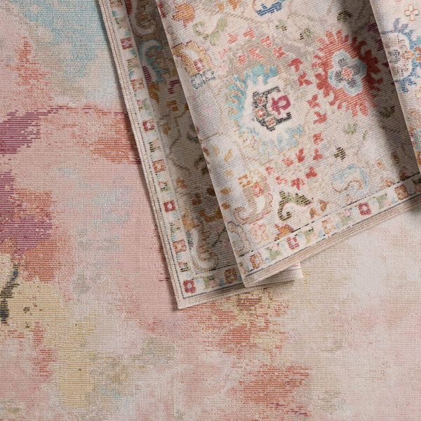 Jaipur Living Jaipur Living Hesperia Oushak Runner Rug Polypropylene Distressed Floral Indoor Outdoor 7'6"X9'6" RUG156870