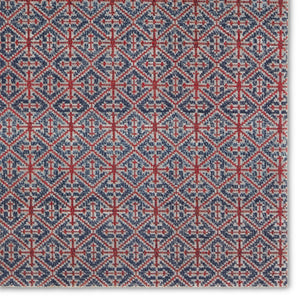 Jaipur Living Polaris Darlita Pol52 Powerloomed Machinemade 100% Polypropylene Geometric Trellis Outdoor Rug Red, Blue 100% Polypropylene Rug159183
