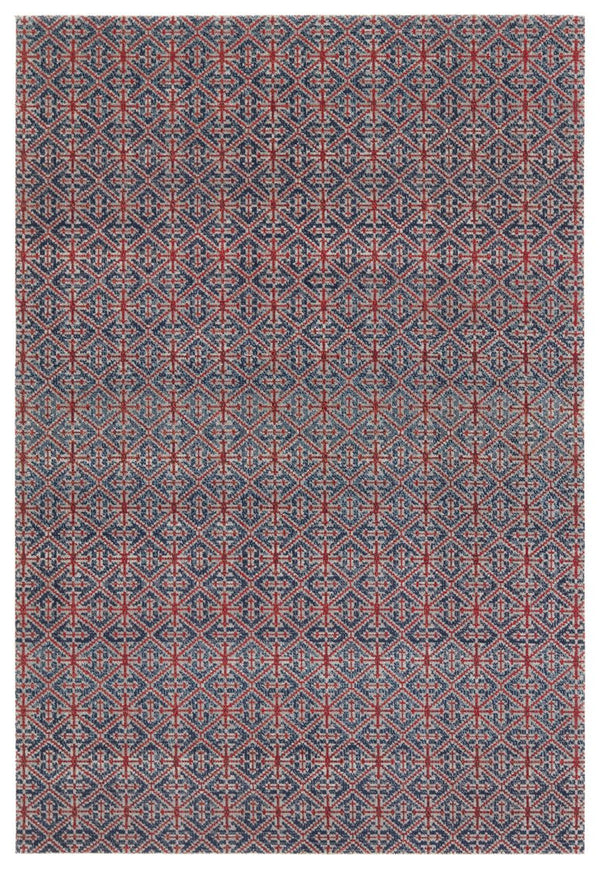 Jaipur Living Polaris Darlita Pol52 Powerloomed Machinemade 100% Polypropylene Geometric Trellis Outdoor Rug Red, Blue 100% Polypropylene Rug159183