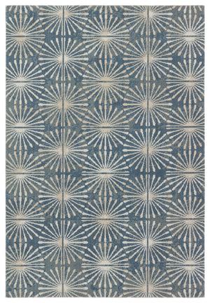 Jaipur Living Polaris Calvary POL53 Machine Made Powerloomed Outdoor Rug Blue 7'6" x 9'6"