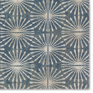 Jaipur Living Polaris Calvary Pol53 Powerloomed Machinemade 100% Polypropylene Contemporary Geometric Outdoor Rug Blue, White 100% Polypropylene Rug159176