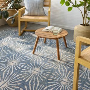 Jaipur Living Polaris Calvary POL53 Machine Made Powerloomed Outdoor Rug Blue 7'6" x 9'6"