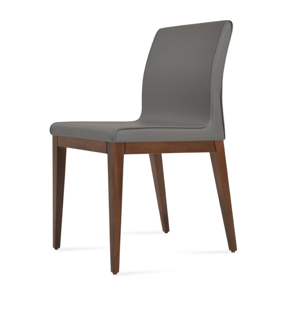 Soho Concept Polo Fino Wood Chair - Stylish Walnut & Natural Beech Dining Chair With Flexible Back & 10-year Guarantee Walnut,Grey  Soho-concept-dining-chair-05665