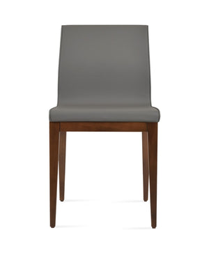 Soho Concept Polo Fino Wood Chair - Stylish Walnut & Natural Beech Dining Chair With Flexible Back & 10-year Guarantee Walnut,Grey  Soho-concept-dining-chair-05666