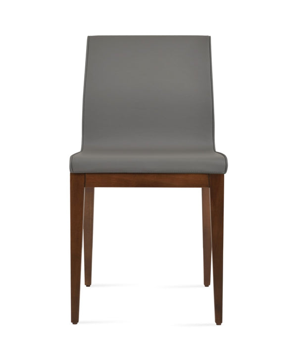 Soho Concept Polo Fino Wood Chair - Stylish Walnut & Natural Beech Dining Chair With Flexible Back & 10-year Guarantee Walnut,Grey  Soho-concept-dining-chair-05666