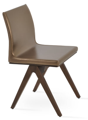 Soho Concept Polo Fino Wood Chair - Stylish Walnut & Natural Beech Dining Chair With Flexible Back & 10-year Guarantee Walnut,Gold  Soho-concept-dining-chair-05670