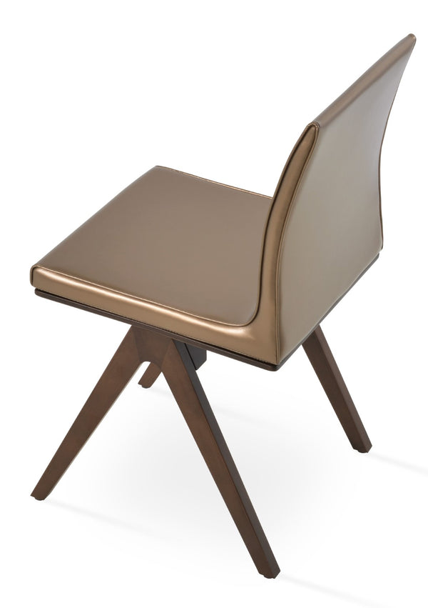 Soho Concept Polo Fino Wood Chair - Stylish Walnut & Natural Beech Dining Chair With Flexible Back & 10-year Guarantee Walnut,Gold  Soho-concept-dining-chair-05670