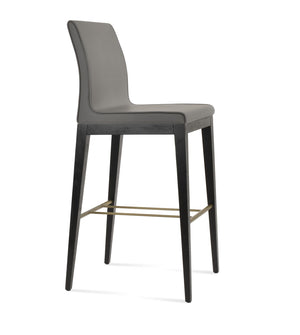 Soho Concept Polo Wood Barstools & Counterstools – Elegant Upholstery, Solid Walnut Base, 10-year Guarantee! Ash,Black,Brass,Grey  Soho-concept-dining-chair-09686