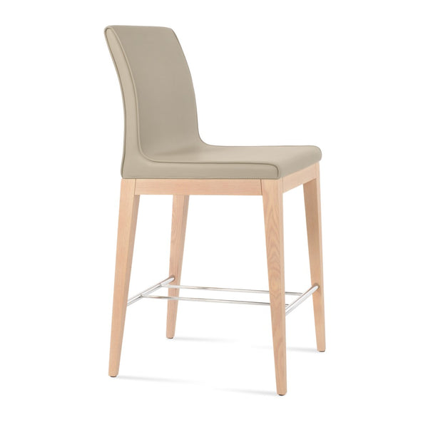 Soho Concept Polo Fino Barstools & Counterstools - Elegant Italian Fabric, Flexible Back, 5-year Guarantee! Ash,Natural,Chrome  Soho-concept-dining-chair-09688