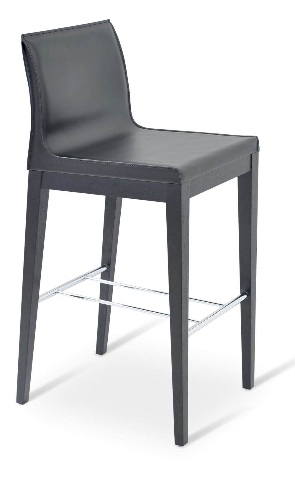 Soho Concept Polo Wood Barstools & Counterstools - Luxurious Bonded Leather, Solid Wood, Stylish Footrest Design   Soho-concept-dining-chair-09691