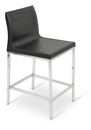 Soho Concept Polo Metal Barstools & Counterstools - Stylish Bonded Leather Seats In Black Or Brown Finishes Chrome,Black  Soho-concept-dining-chair-09700