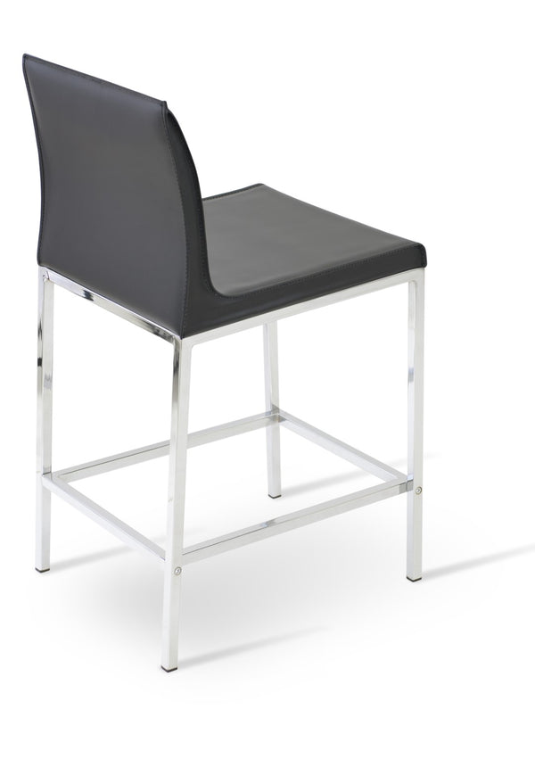 Soho Concept Polo Metal Barstools & Counterstools - Stylish Bonded Leather Seats In Black Or Brown Finishes Chrome,Black  Soho-concept-dining-chair-09699