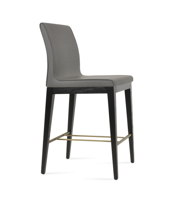 Soho Concept Polo Wood Barstools & Counterstools – Elegant Upholstery, Solid Walnut Base, 10-year Guarantee! Ash,Black,Brass,Grey  Soho-concept-dining-chair-07116