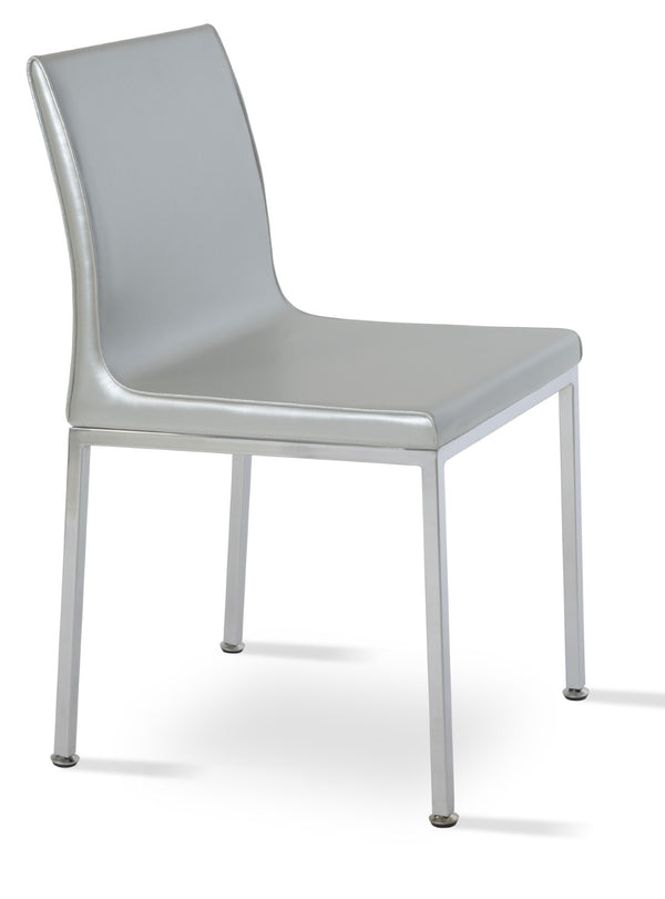 Soho Concept Polo Metal Dining Chair - Stylish Italian Design With Flexible Back, Chrome Finish & 10-year Guarantee Chrome,Silver  Soho-concept-dining-chair-05544