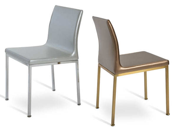 Soho Concept Polo Metal Dining Chair - Stylish Italian Design With Flexible Back, Chrome Finish & 10-year Guarantee Chrome,Brass,Gold,Silver  Soho-concept-dining-chair-05545