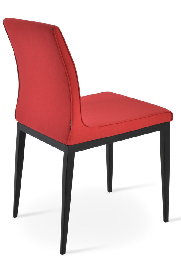 Soho Concept Polo Metal Dining Chair - Stylish Italian Design With Flexible Back, Chrome Finish & 10-year Guarantee Black,Red  Soho-concept-dining-chair-05547