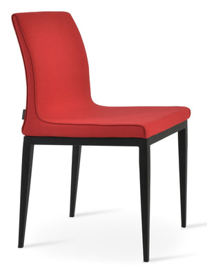 Soho Concept Polo Metal Dining Chair - Stylish Italian Design With Flexible Back, Chrome Finish & 10-year Guarantee Black,Red  Soho-concept-dining-chair-05547