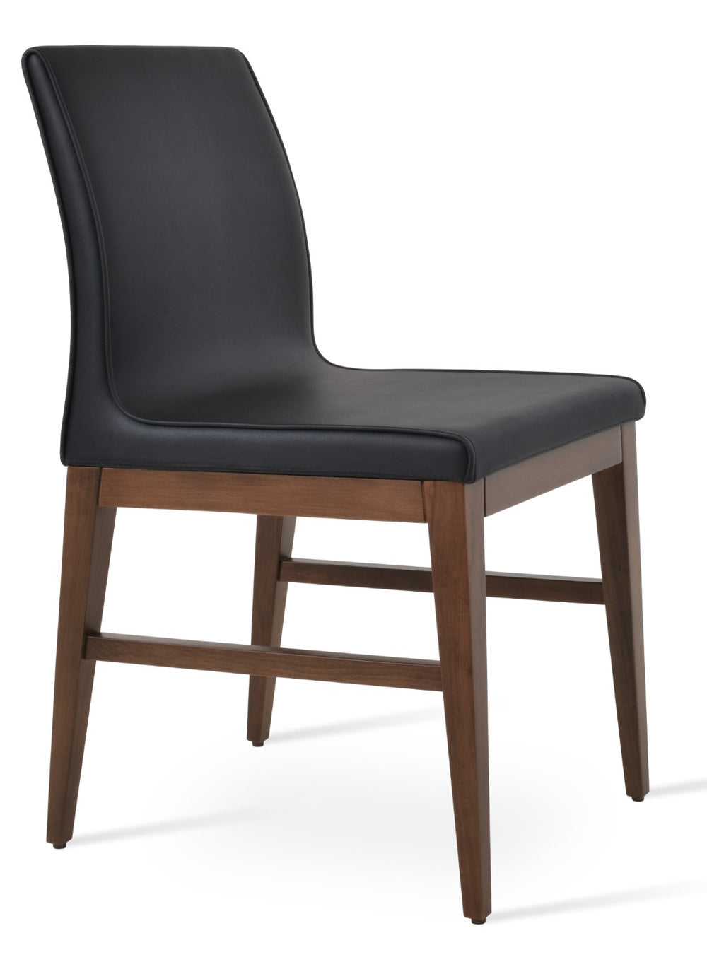 Soho Concept Polo Wood Dining Chair - Elegant Italian Design With Flexible Back, Camira Fabric, 10-year Warranty Black,Walnut  Soho-concept-dining-chair-05549