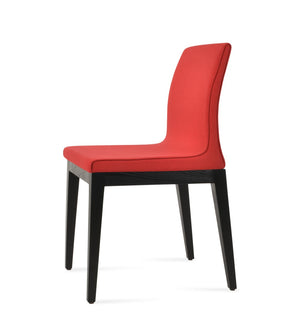 Soho Concept Polo Wood Dining Chair - Elegant Italian Design With Flexible Back, Camira Fabric, 10-year Warranty Ash,Black,Red  Soho-concept-dining-chair-05535