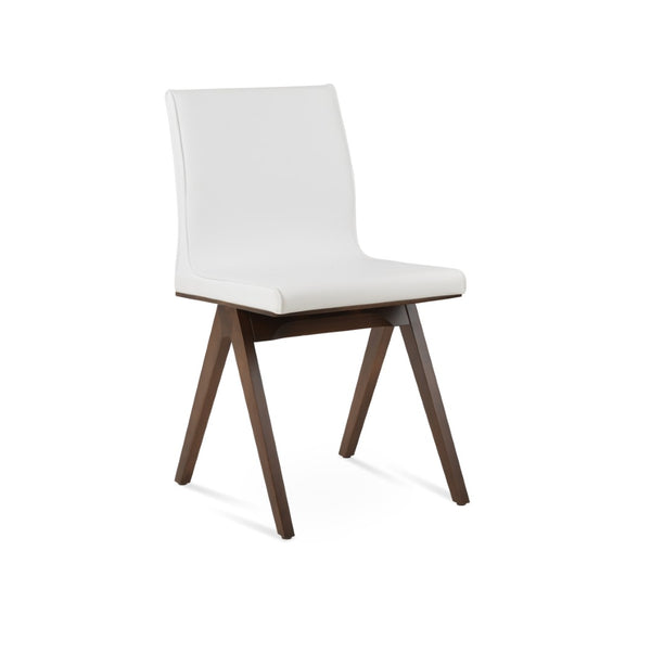 Soho Concept Polo Fino Wood Chair - Stylish Walnut & Natural Beech Dining Chair With Flexible Back & 10-year Guarantee Walnut,White  Soho-concept-dining-chair-05564