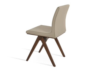 Soho Concept Polo Fino Wood Chair - Stylish Walnut & Natural Beech Dining Chair With Flexible Back & 10-year Guarantee Walnut  Soho-concept-dining-chair-05562