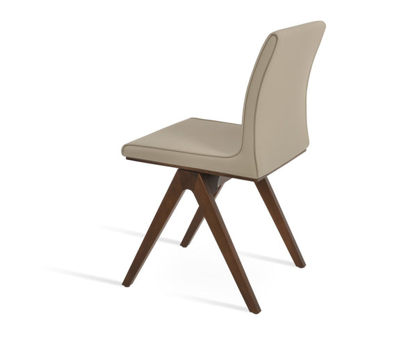 Soho Concept Polo Fino Wood Chair - Stylish Walnut & Natural Beech Dining Chair With Flexible Back & 10-year Guarantee Walnut  Soho-concept-dining-chair-05562