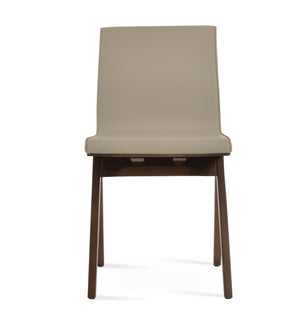 Soho Concept Polo Fino Wood Chair - Stylish Walnut & Natural Beech Dining Chair With Flexible Back & 10-year Guarantee Walnut  Soho-concept-dining-chair-05563