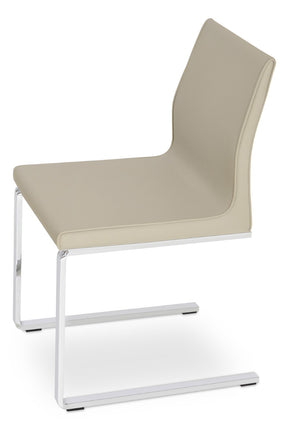 Soho Concept Polo Flat Chair - Stylish Dining Chair With Flexible Back, Camira Era Fabric, 10-year Guarantee, White Bone  Soho-concept-dining-chair-05574