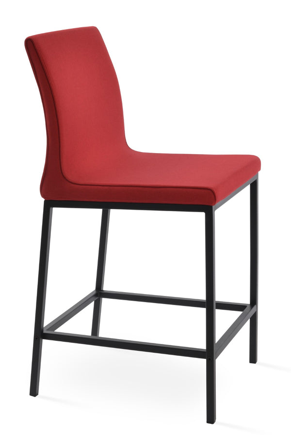 Soho Concept Polo Stylish Metal Barstools & Counterstools With Camira Era Fabric - 10-year Guarantee, 300 Lbs Capacity Black,Red  Soho-concept-dining-chair-07117