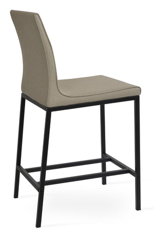 Soho Concept Polo Stylish Metal Barstools & Counterstools With Camira Era Fabric - 10-year Guarantee, 300 Lbs Capacity Black,Beige  Soho-concept-dining-chair-09705