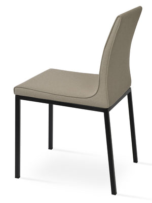 Soho Concept Polo Metal Dining Chair - Stylish Italian Design With Flexible Back, Chrome Finish & 10-year Guarantee Beige  Soho-concept-dining-chair-05592